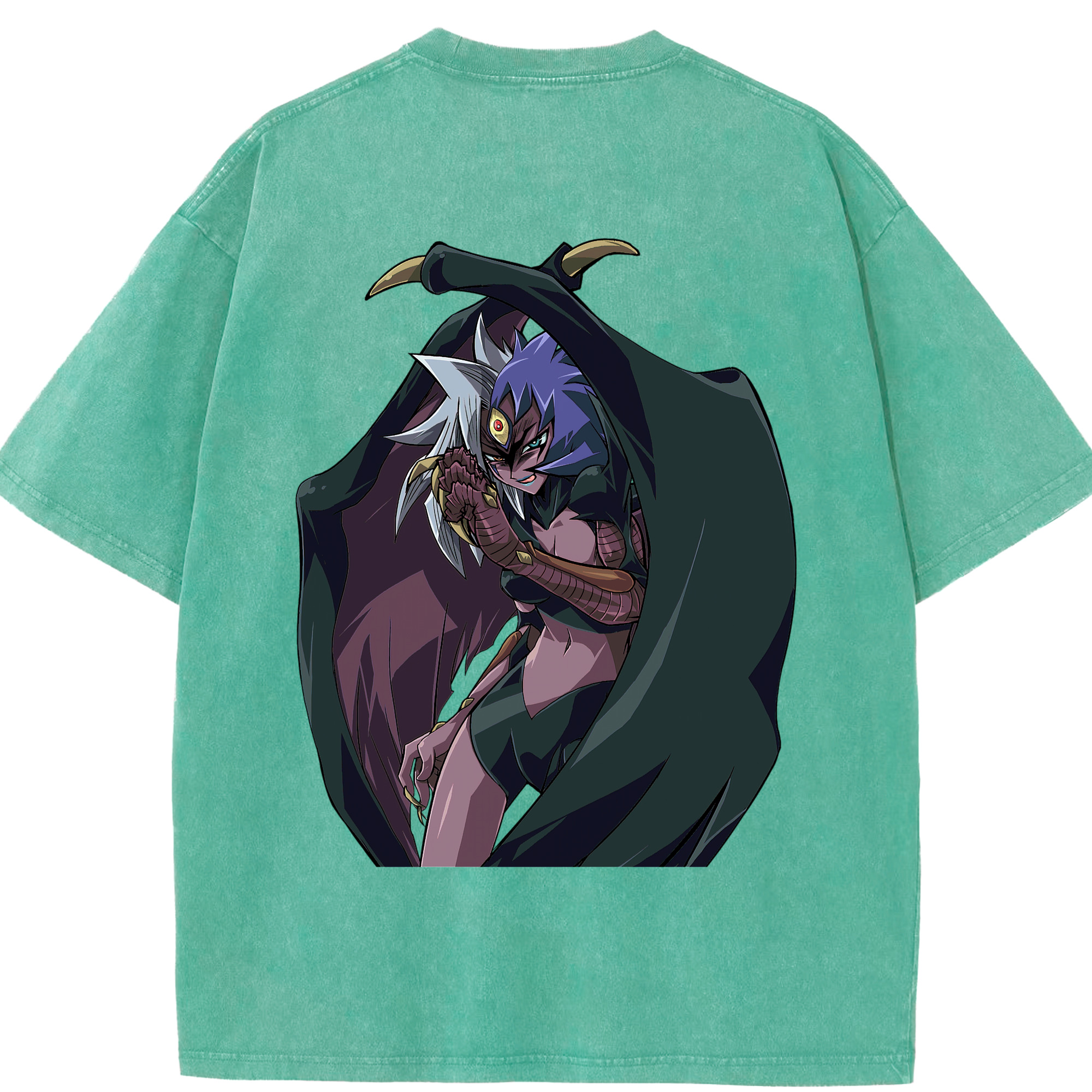 （画像用） 遊☆戯☆王 Yu-Gi-Oh! 綿100% ヴィンテージ風 半袖Tシャツ（背面プリント）